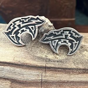 Vintage Native American Sterling Silver Earrings